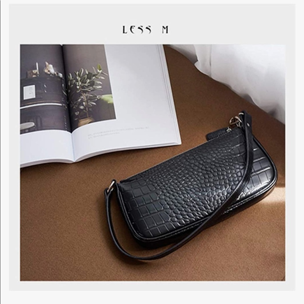 Classic Clutch Tote Hand Bag with Zipper - Picture 2 of 4